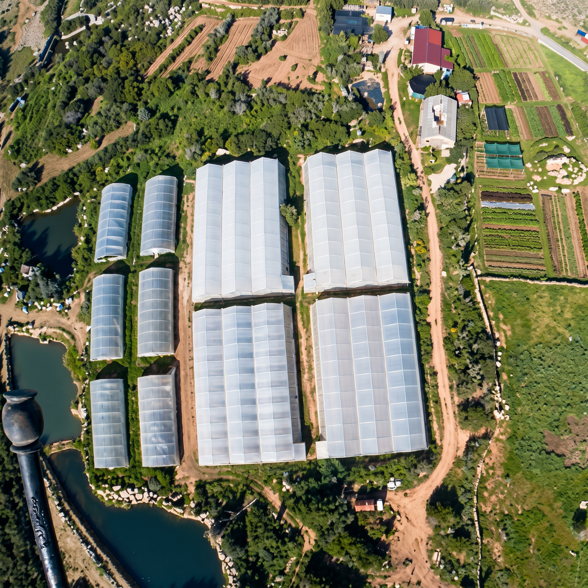 Aerial view of the Nos Cunuku greenhouse